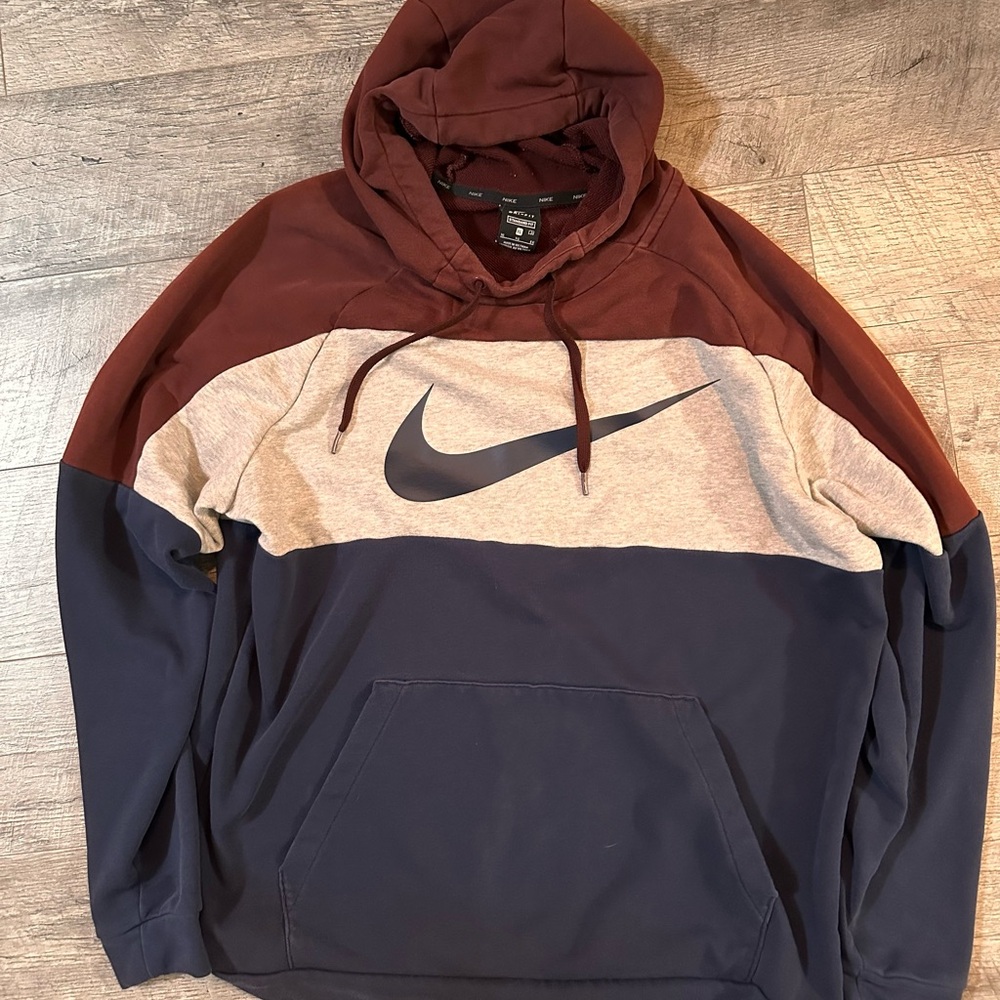 Nike Maroon,Navy and Gray Hoodie
